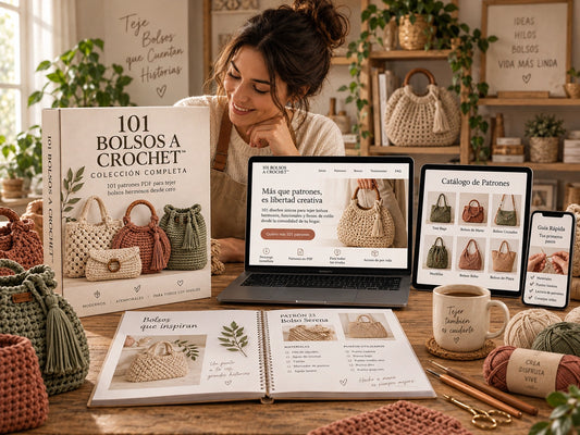 KIT COMPLETO CROCHET +100 PATRONES + 4 BONUS DE REGALO
